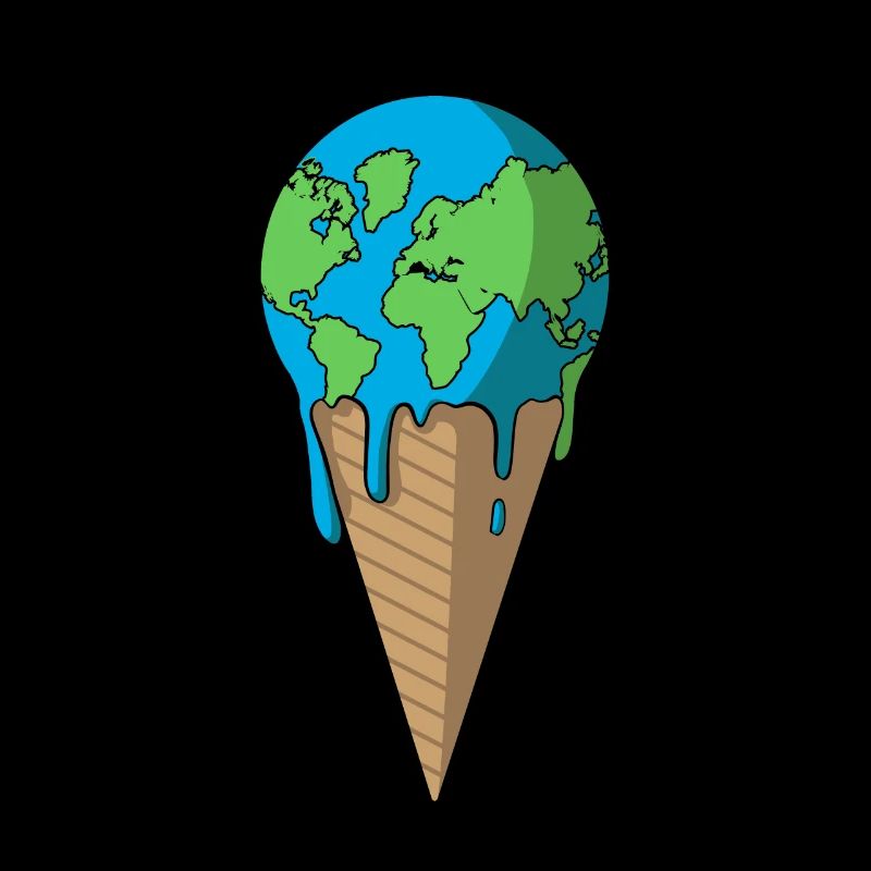 Planet Earth in Ice Cream Cone