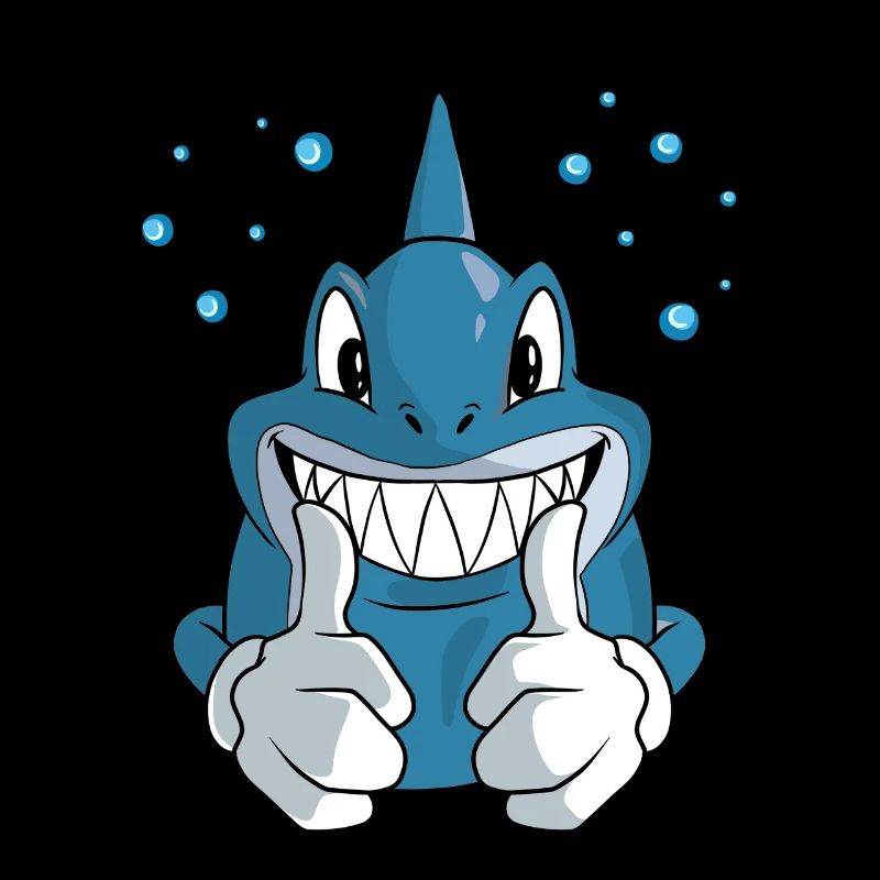 Drôle de requin de dessin animé