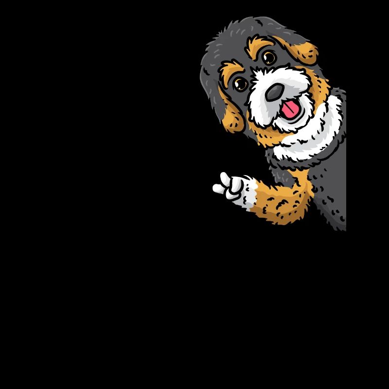 Bernedoodle Hund Von Seite