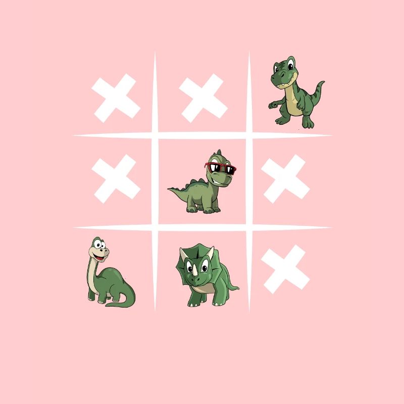 Tic-Tac-Toe - Dino - T-Rex - Dinosaurier