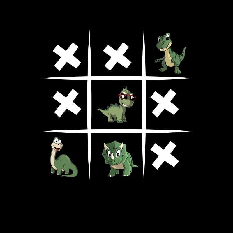Tic-Tac-Toe - Dino - T-Rex - Dinosaurier