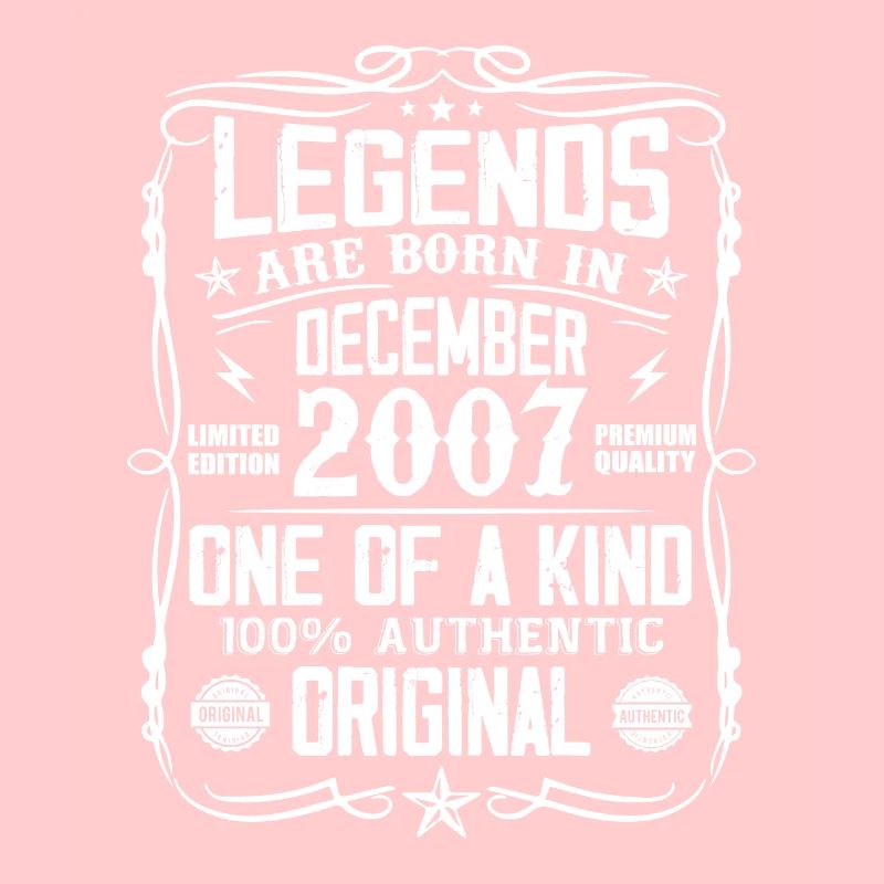 Born in December 2007 Birthday Gift 2007