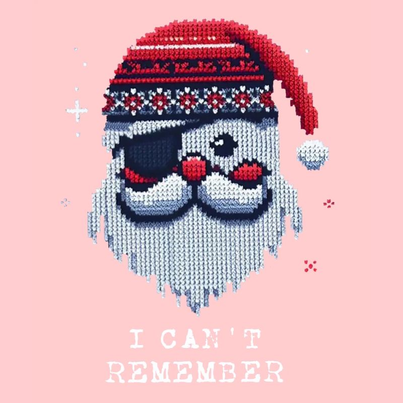 Weihnachtsmann mit Augenklappe Strickmuster