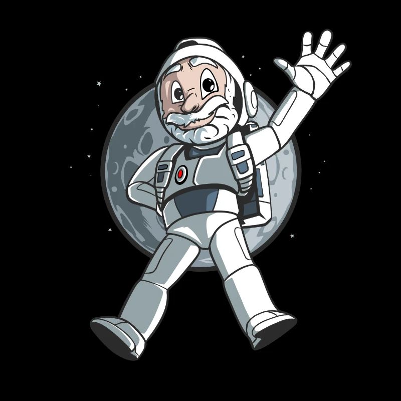 Astronaute de dessin animé dans l’espace