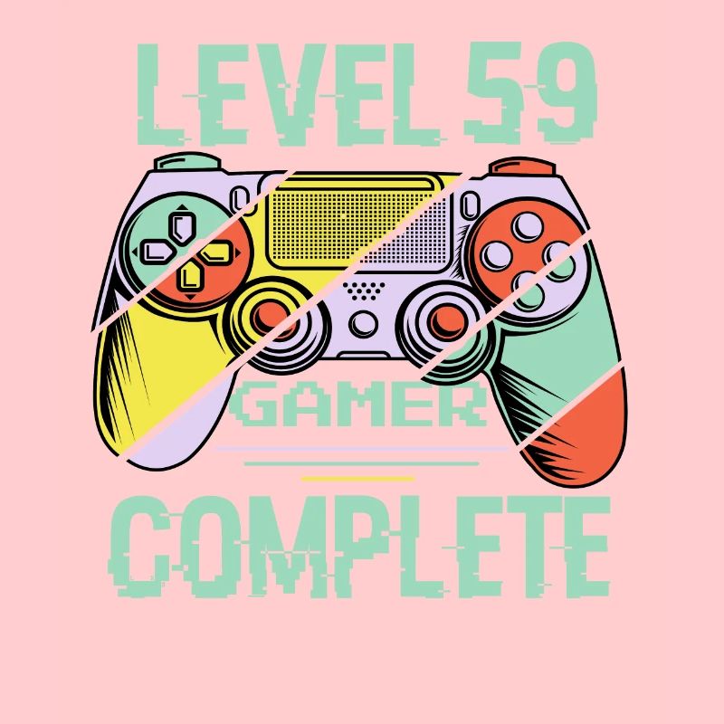 Level 59 Complete 59 Years Gamer Level 59 Complete