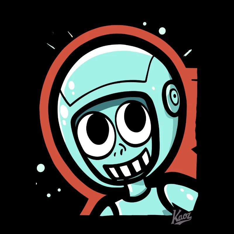 Funny Astronaut Explorer Cartoon
