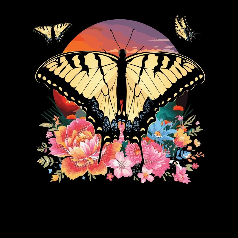 Tiger Swallowtails Sind Eine Mädchen Beste