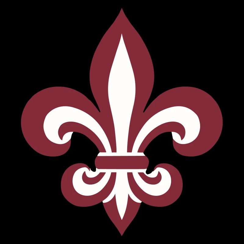 Emblème de Lys Français audacieux