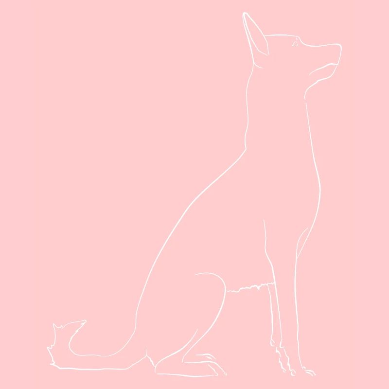 Stylized Belgian Shepherd Malinois dog