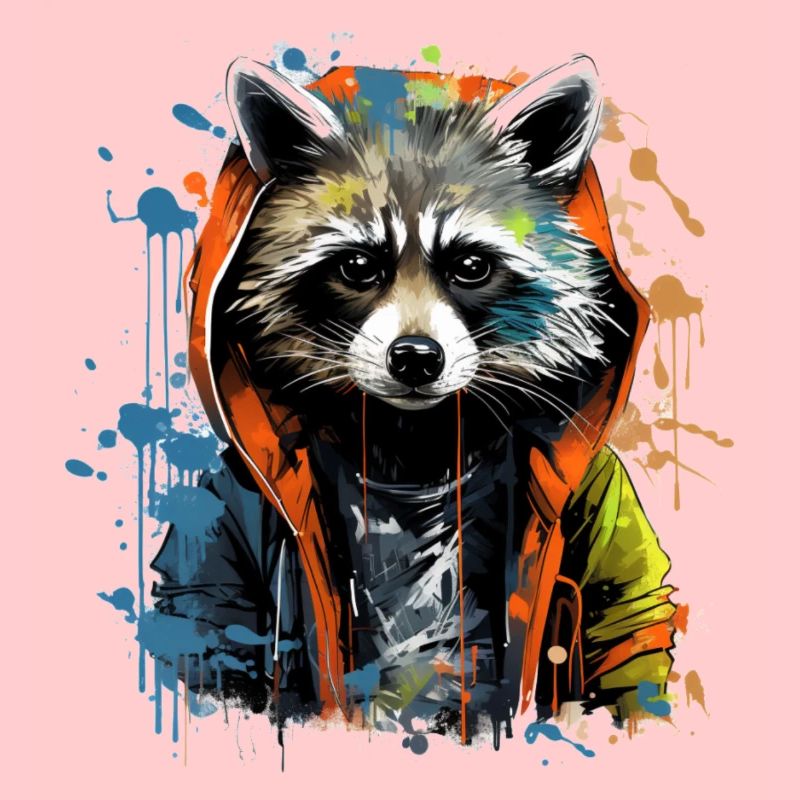 Raton laveur de rue cool