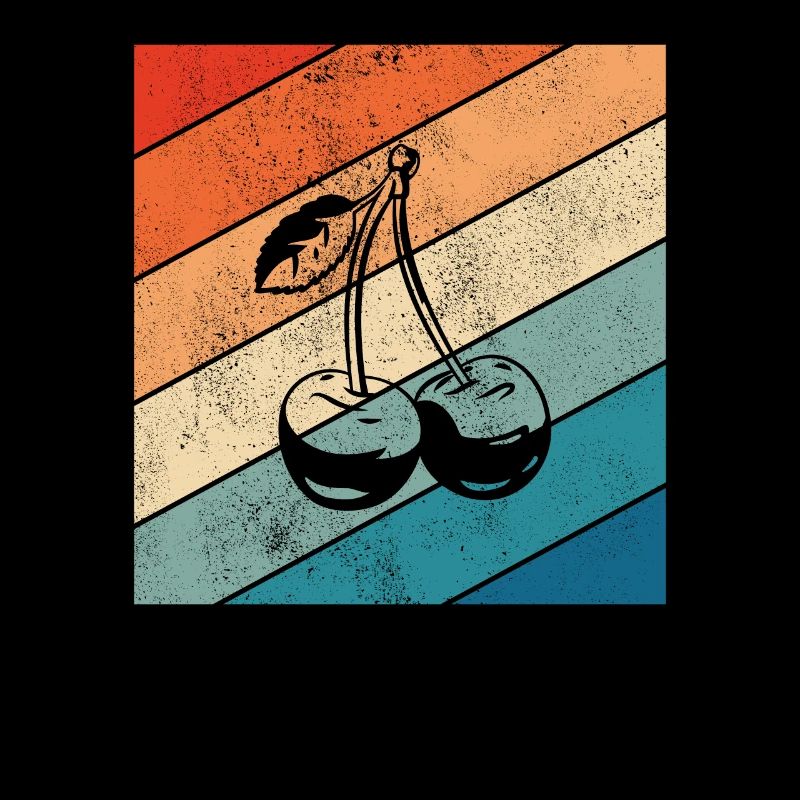 Kirsche Obst Retro Früchte Rot Geschenk