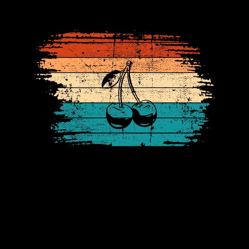 Kirsche Obst Retro Früchte Rot Geschenk