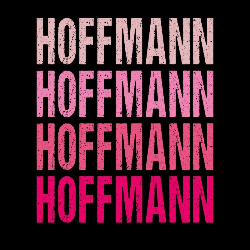 Hoffmann Idée cadeau de nom de famille rose rétro
