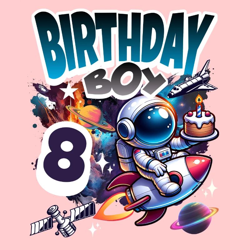 Astronaut 8. Geburtstag Weltall