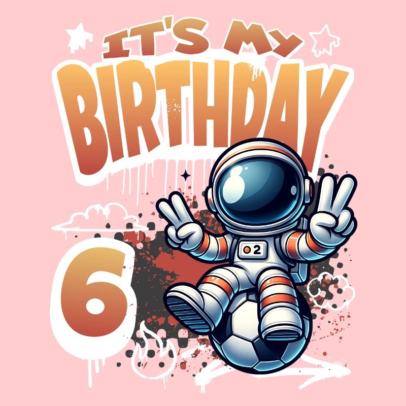 Fußball Astronaut 6. Geburtstag