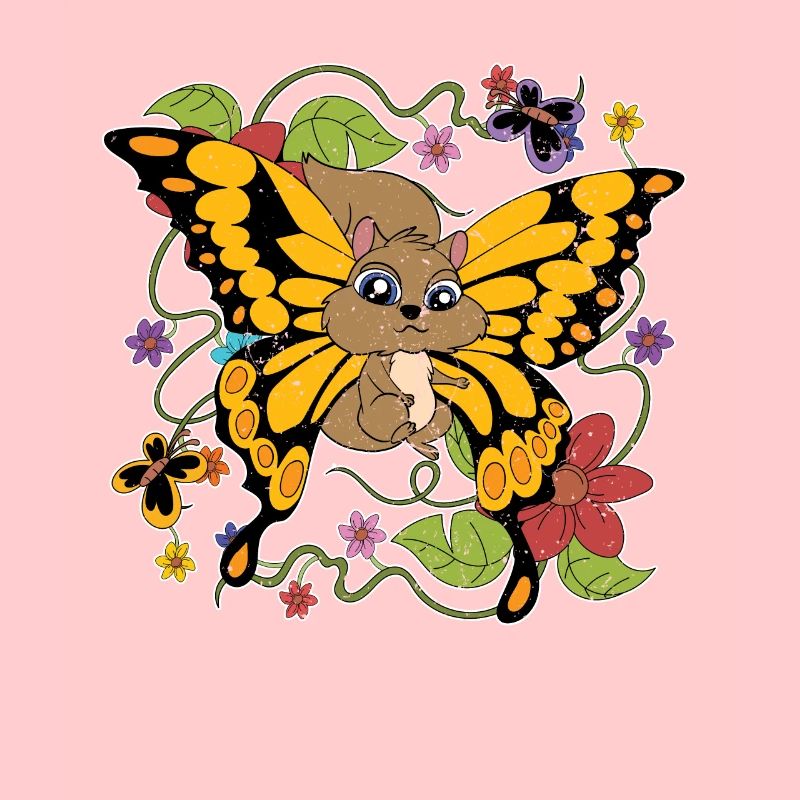 Cadeau animal forestier Écureuil papillon