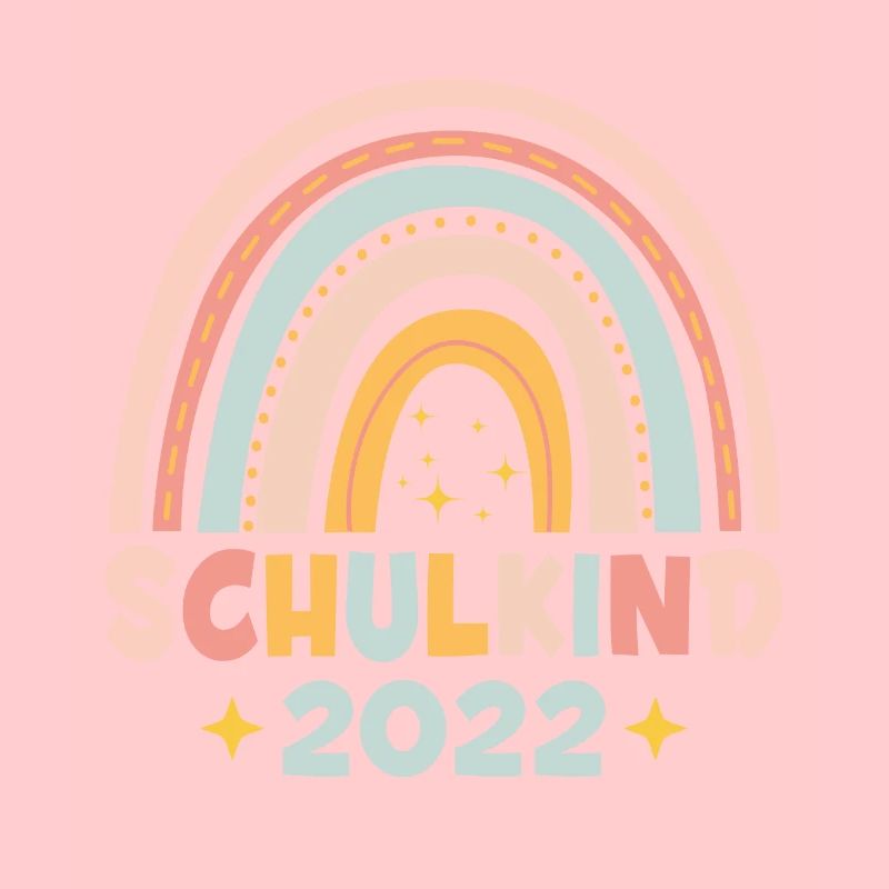 Bunter Regenbogen Schulkind 2022