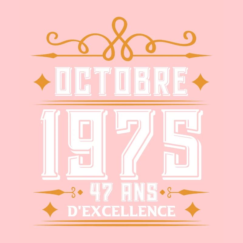 Octobre 1975 47 Ans d'excellence Idée Cadeau.