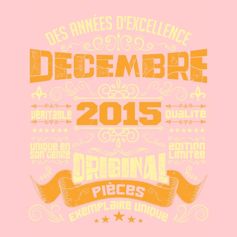 VINTAGE DÉCEMBRE 2015 ORIGINAL PIÈCES