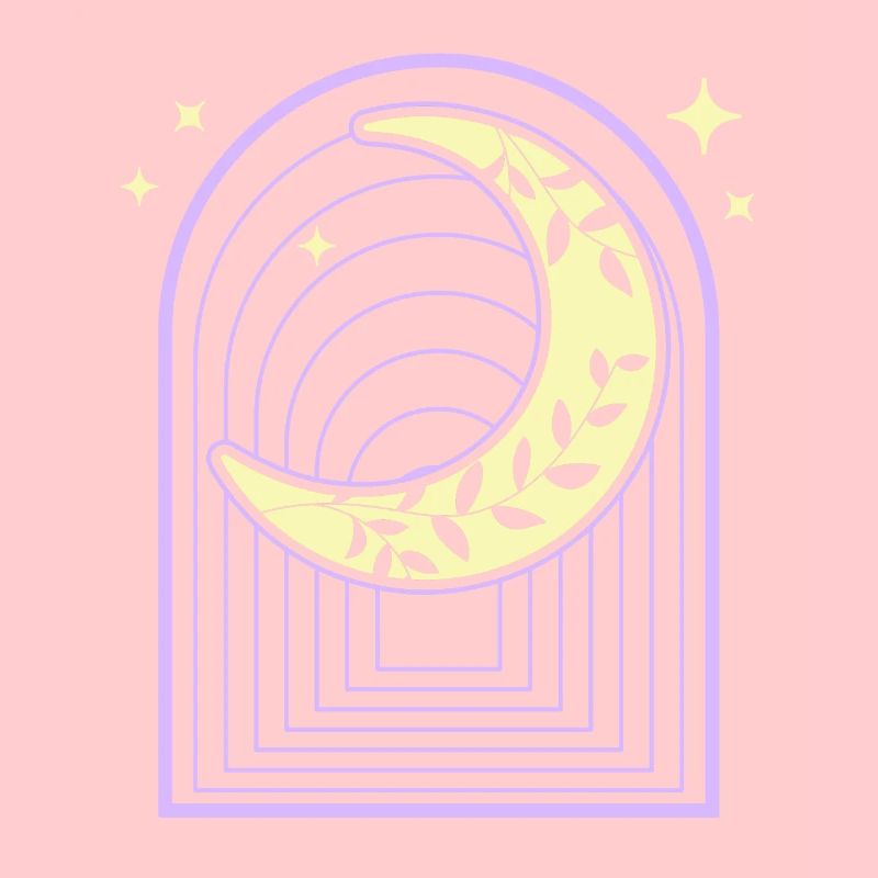 Sichel Pastel Goth Mond Hexenhaft