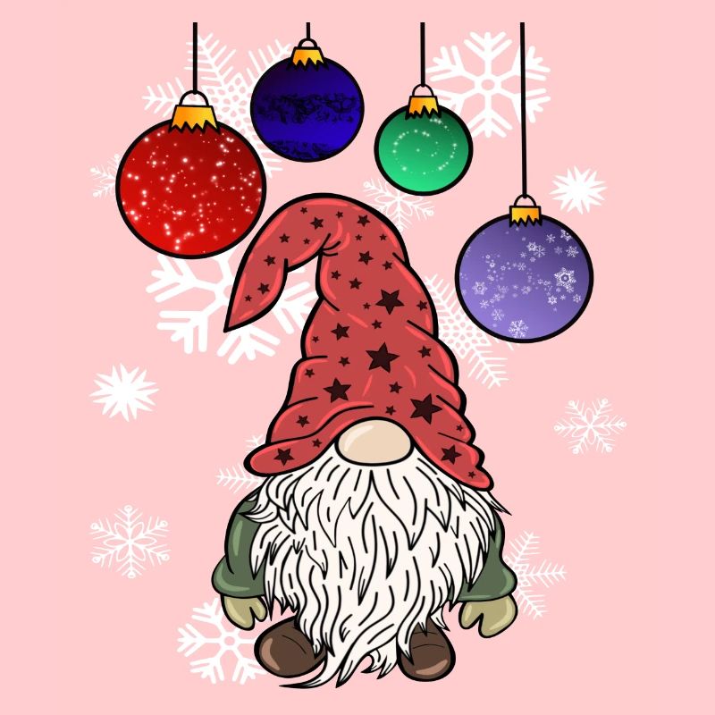 Gnome Christmas Elves with Snowflakes