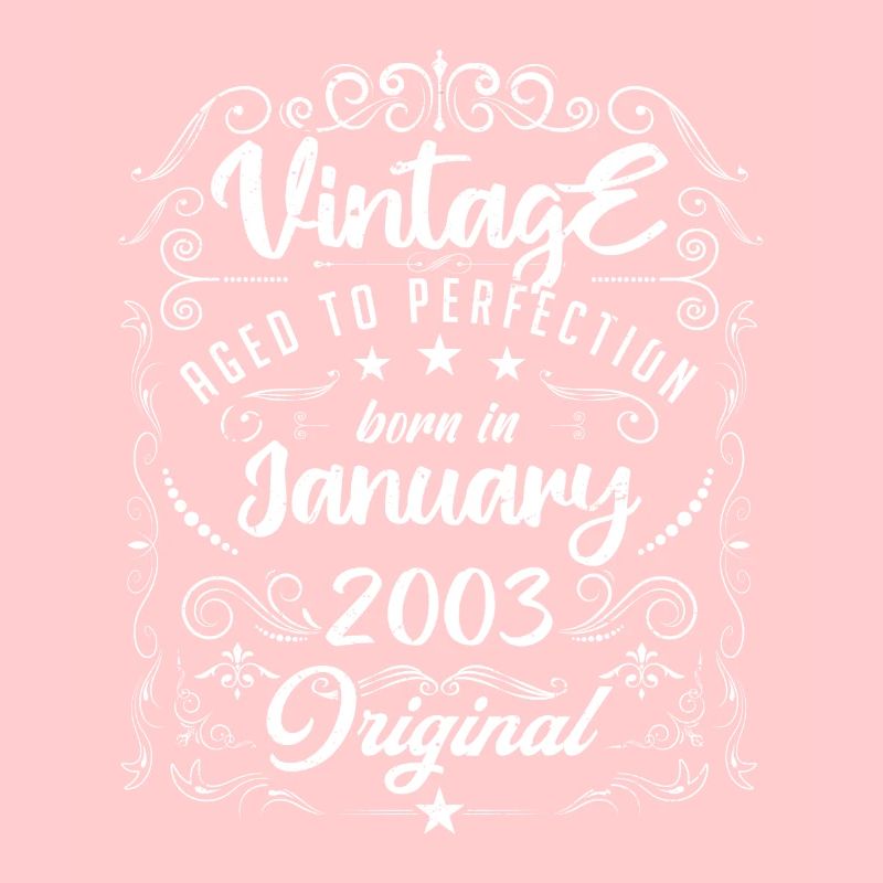 Vintage Né(e) en Janvier 2003 anniversaire janvier