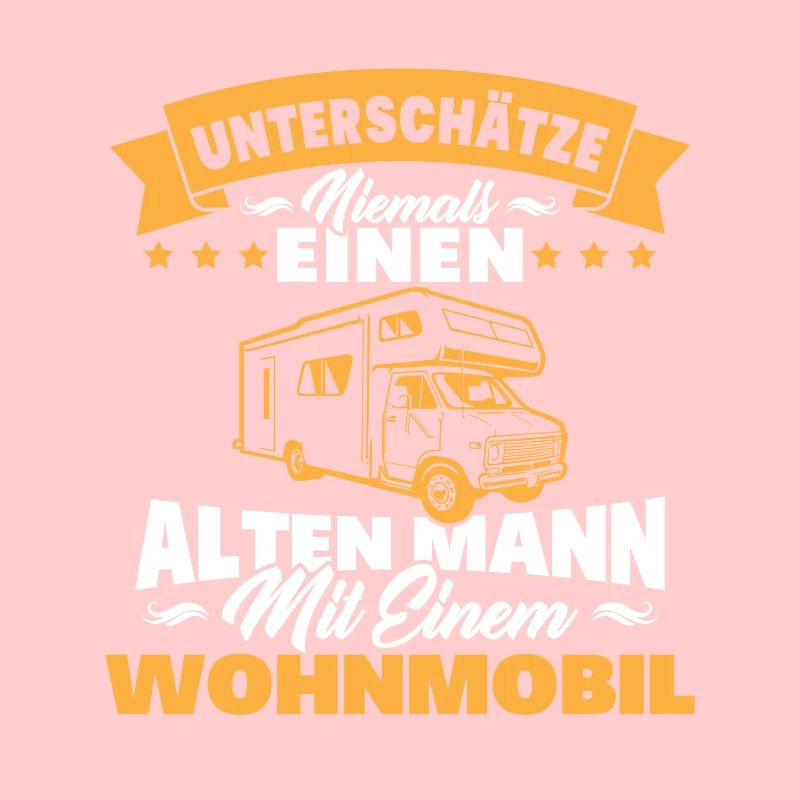 alten mann mit einem Wohnmobil