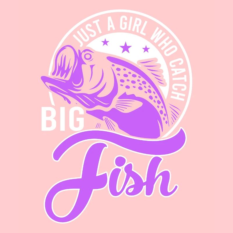Nur Ein Mädchen Das Große Fische Fängt