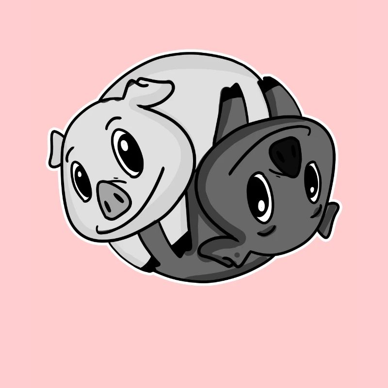 Cochons Yin Yang