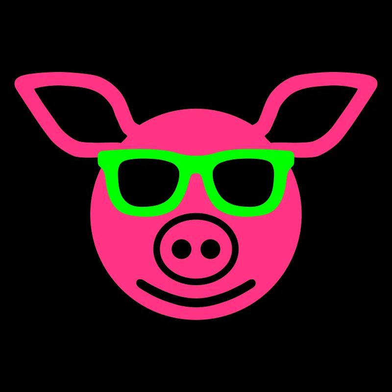 Pig with sunglasses