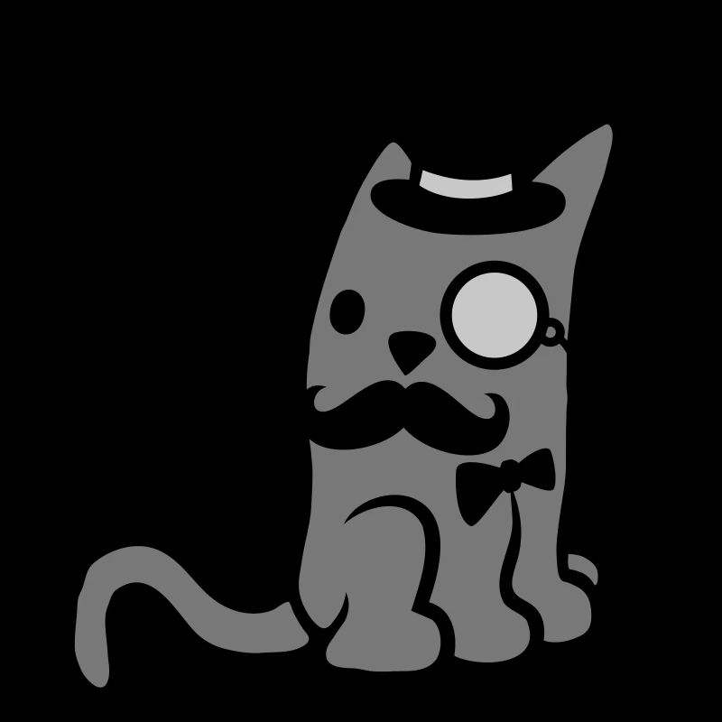 Monokel Brille Herr Katze