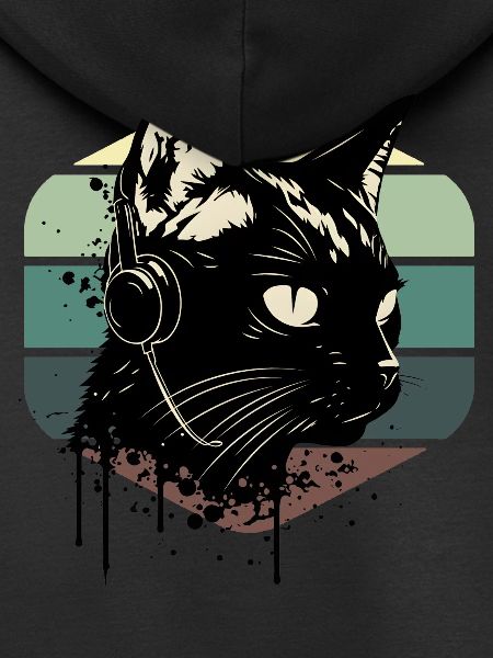 Cat Wearing Headphones | cat wearing earphones