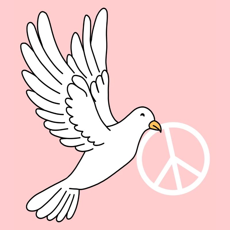 Friedenstaube mit Peacezeichen