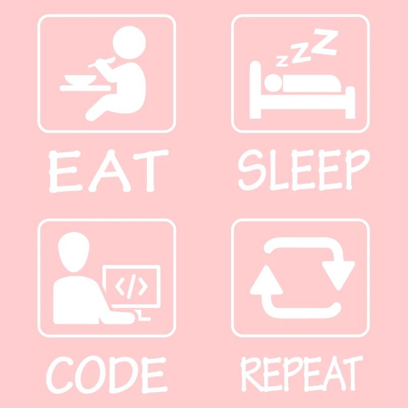 Essen Schlaf Code Wiederholen