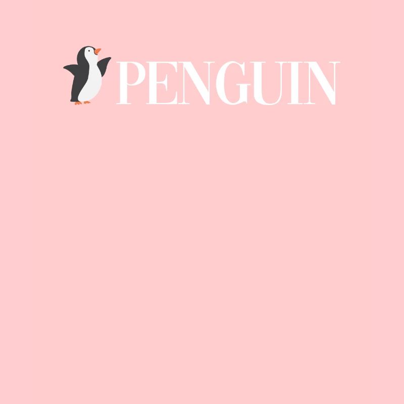Penguin Text Sea Bird King Emperor Penguin Lover