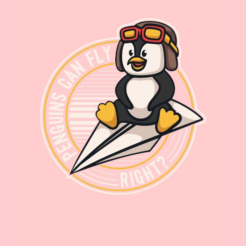 Penguins can Fly Seevogel Königspinguin Pinguin