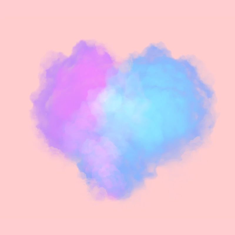 Nuages en forme de cœur