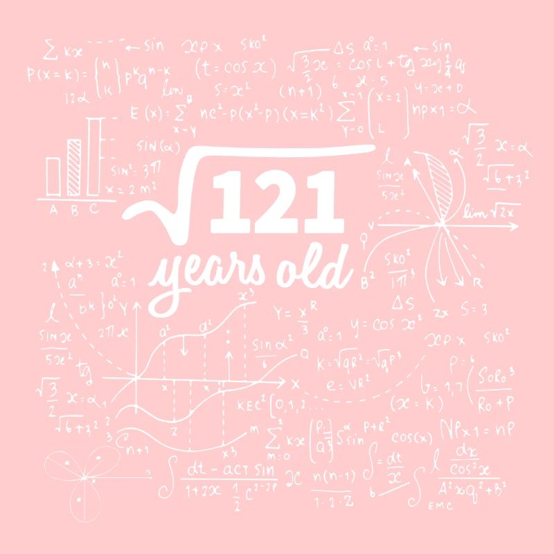 SQUARE ROOT 121 = 11 YEARS OLD MATH BIRTHDAY GIFT