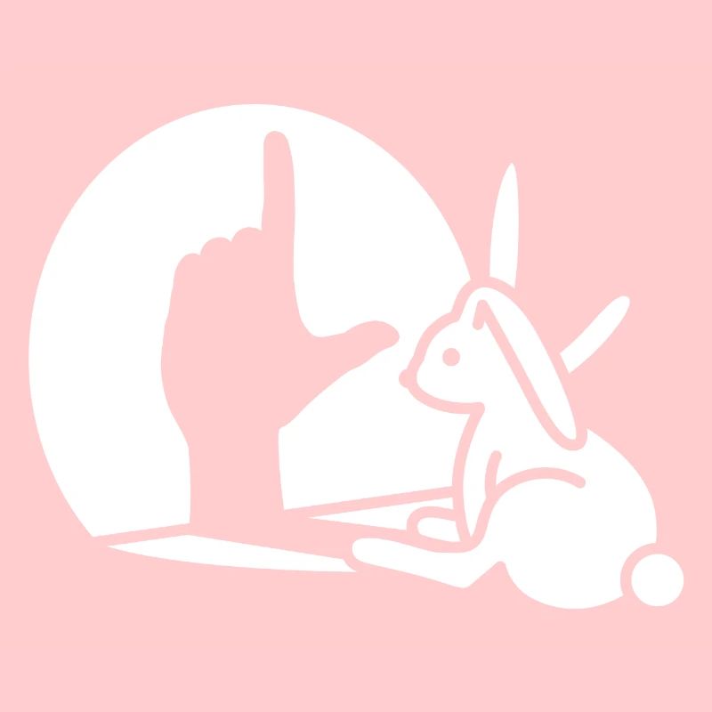 Rabbit shadow hand Loser Misfit hand sign language