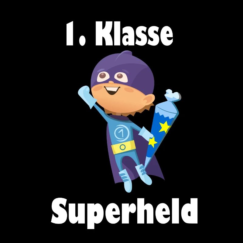 Erster Schultag Kinder Schulkind Geschenk Held