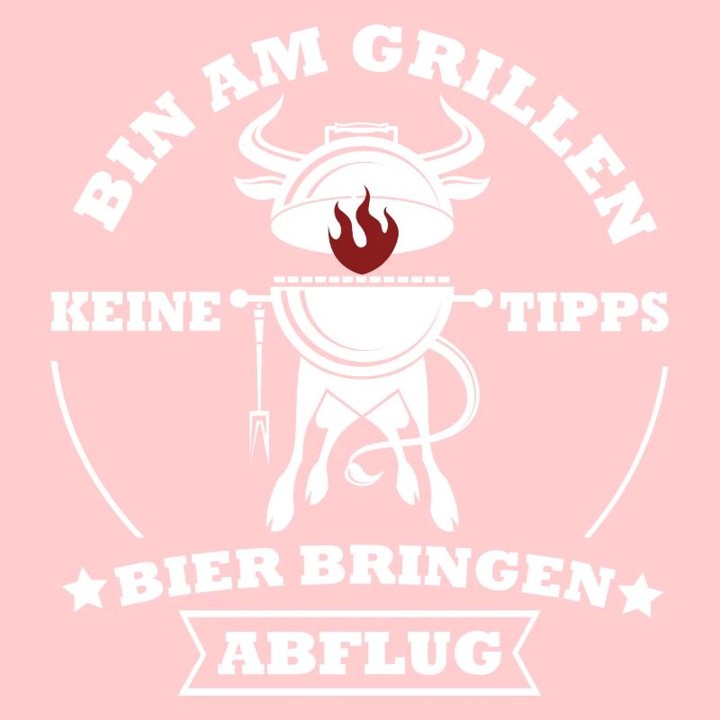 Grillkoch Spruch Logo Mit Kuh BBQ
