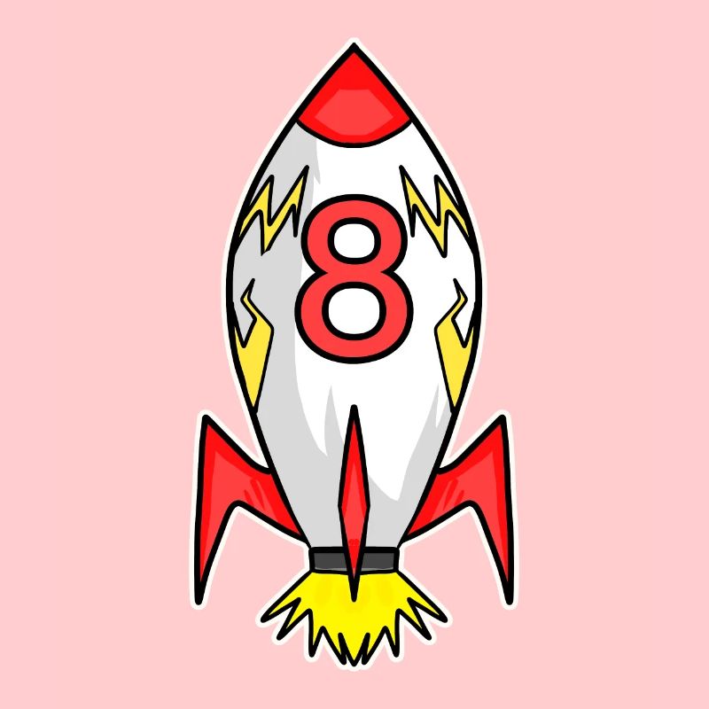 Rakete Junge 8. Geburtstag