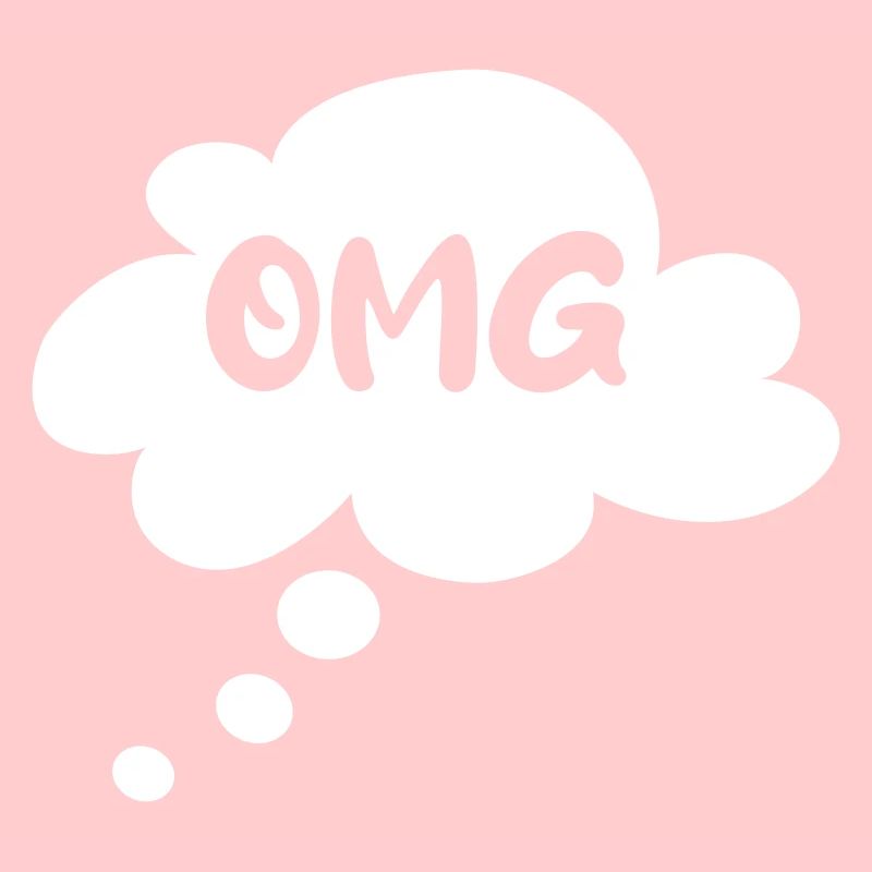 Saying OMG Cloud Thought Bubble Speech Bubble Simple