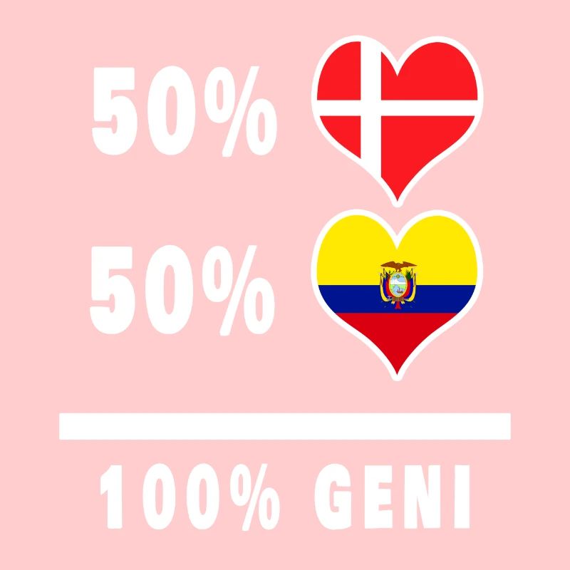 Equateur et Danemark 100% drapeau de génie