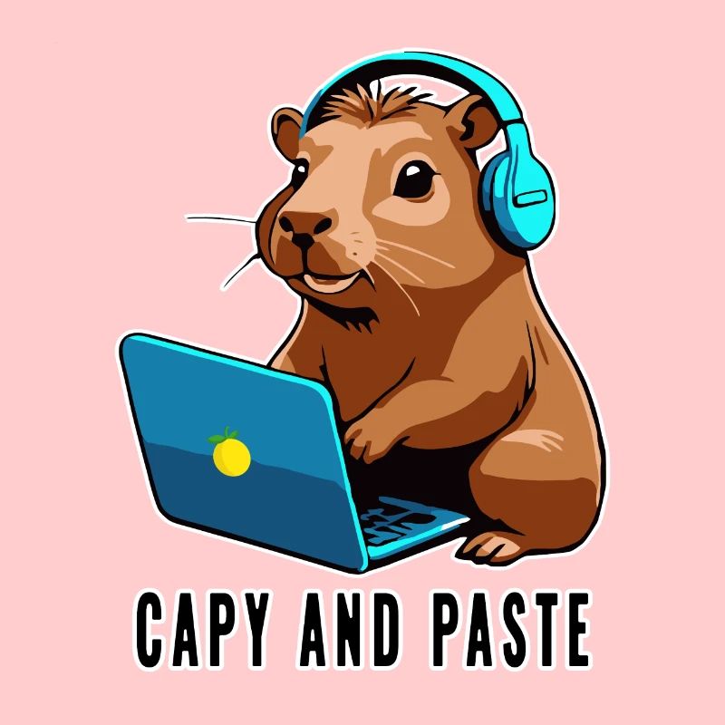 Capybara mit Witz Capy and Paste