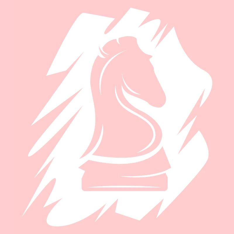 Schach Logo icon Pinselstrich Pferd Illustration