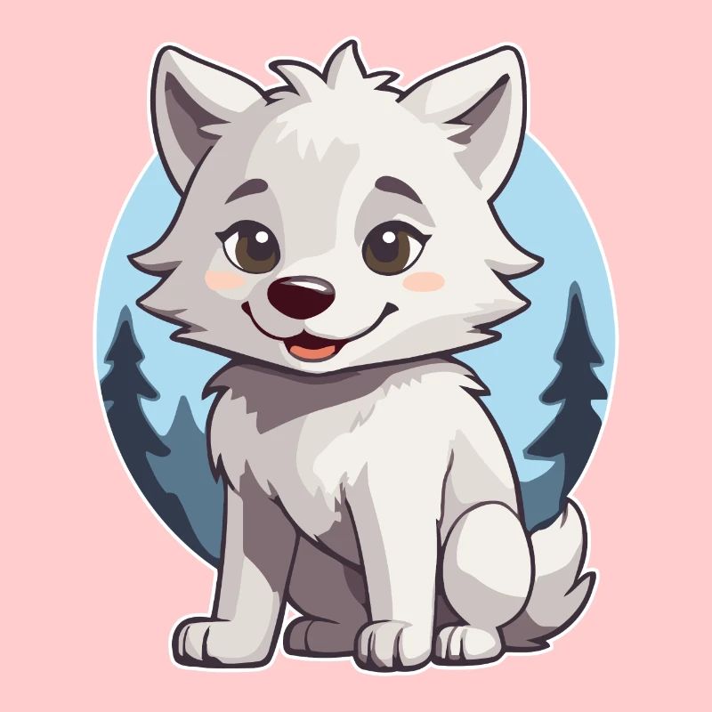 Niedlicher Wolf oder Hund Husky