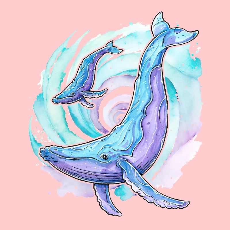Buckelwal mit Kalb