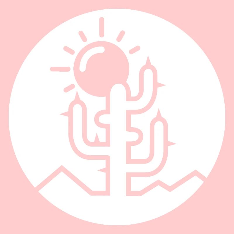Kaktus Logo Wüste minimal flat Design Symbol icon