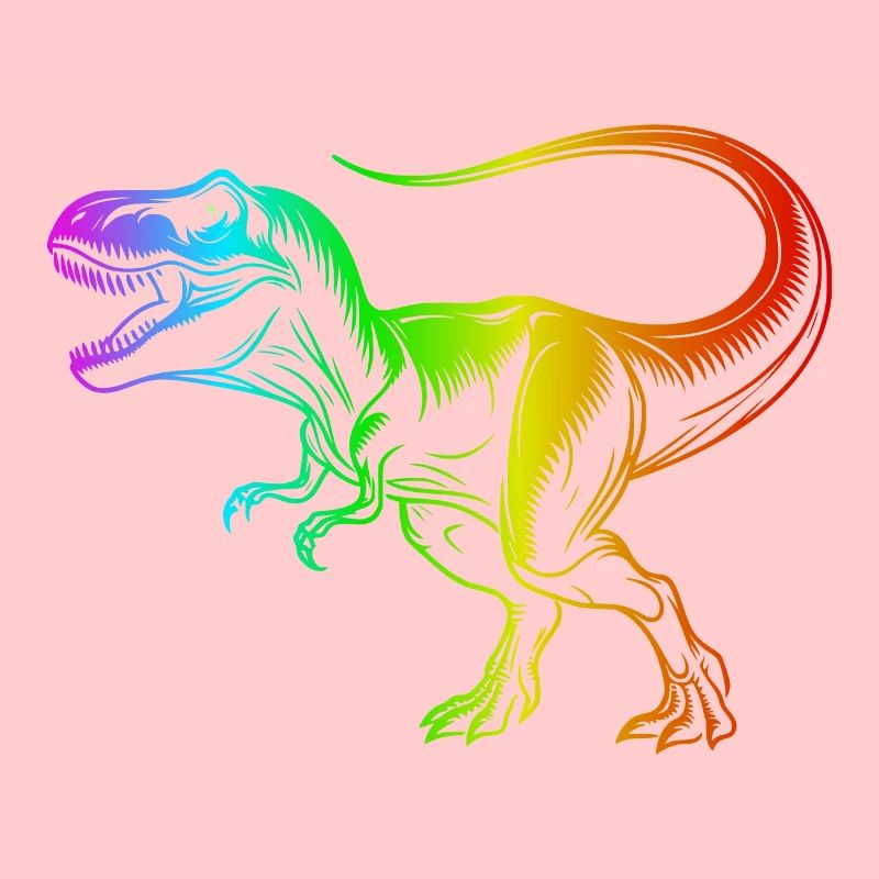 Tyrannosaurus Rex Dinosaurier, Regenbogen T-Rex